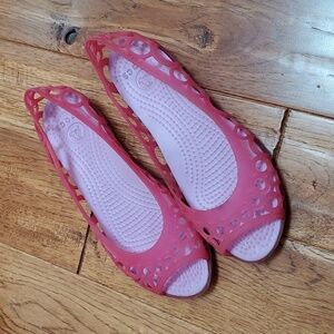 CROCS Adrina peep toe jelly flats